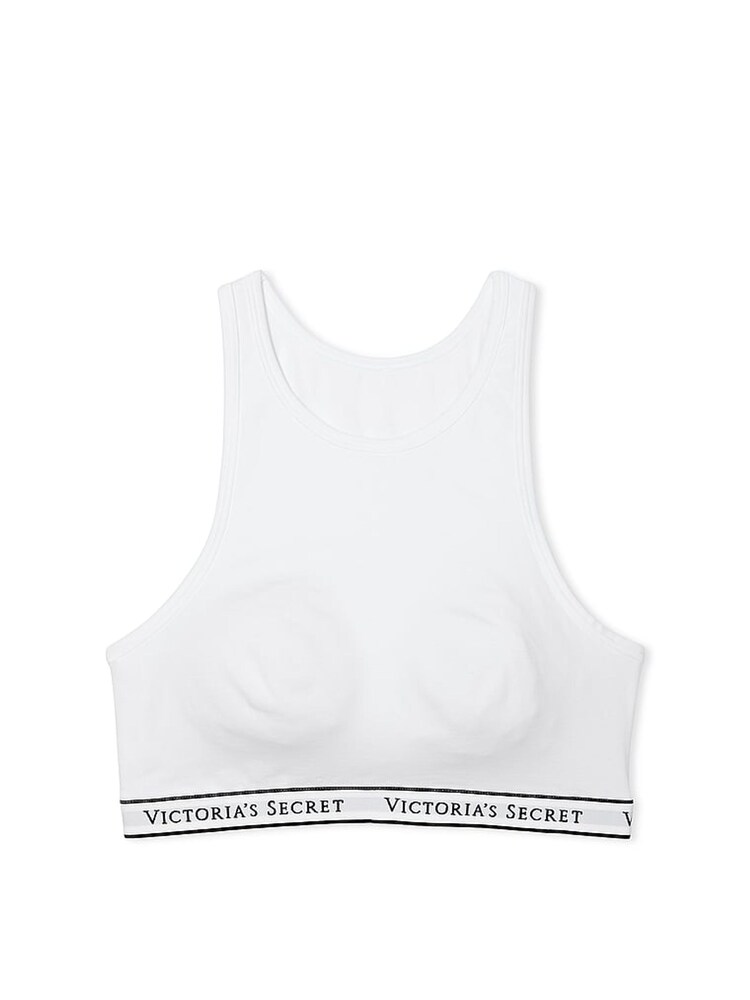 Victoria's Secret White Cotton Bralette Low Impact T-Shirt Bra - Image 3 of 3