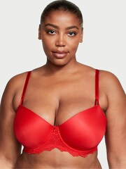 Victoria's Secret Lipstick Red Lightly Lined Demi Bra - Image 1 of 4