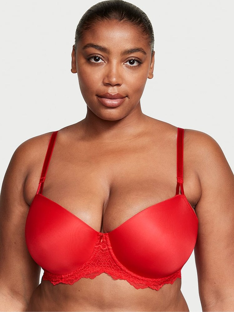 Victoria's Secret Lipstick Red Lightly Lined Demi Bra - Image 1 of 4