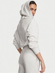 Victoria's Secret Snow Heather Grey Dahlia Lace Up Hoodie - Image 2 of 3