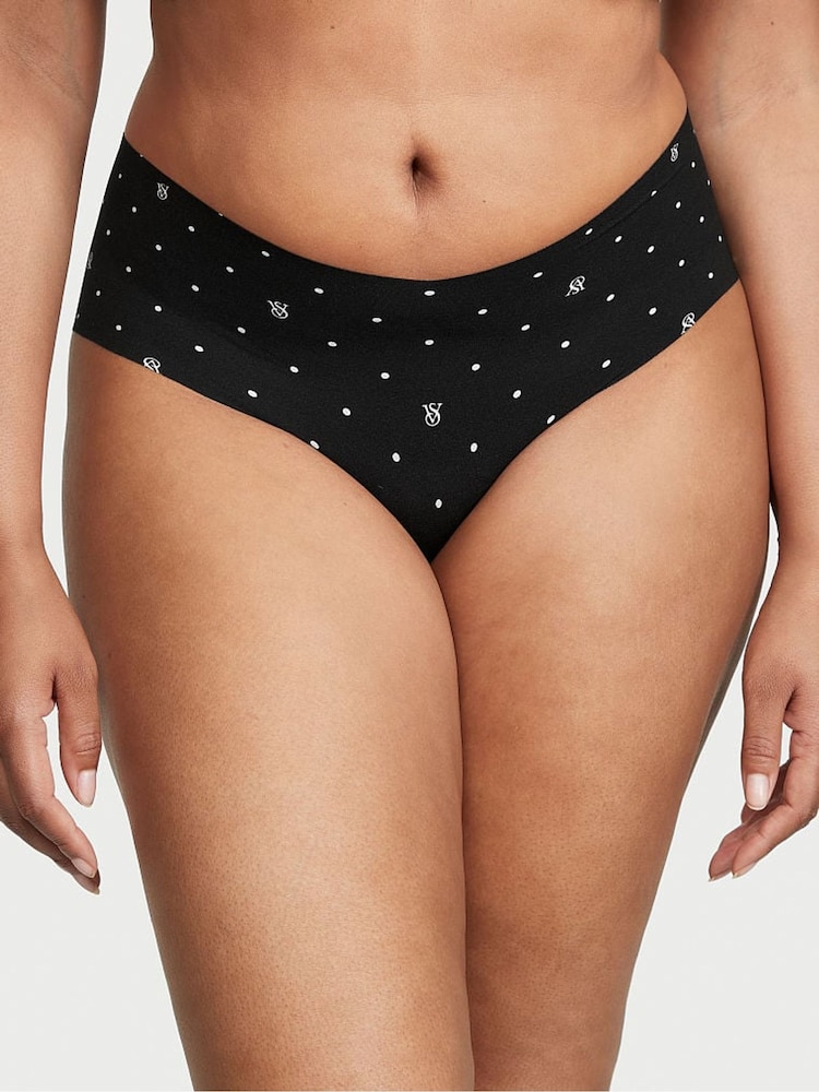 Victoria's Secret Black Logo Smooth Hipster Knickers - Image 1 of 3