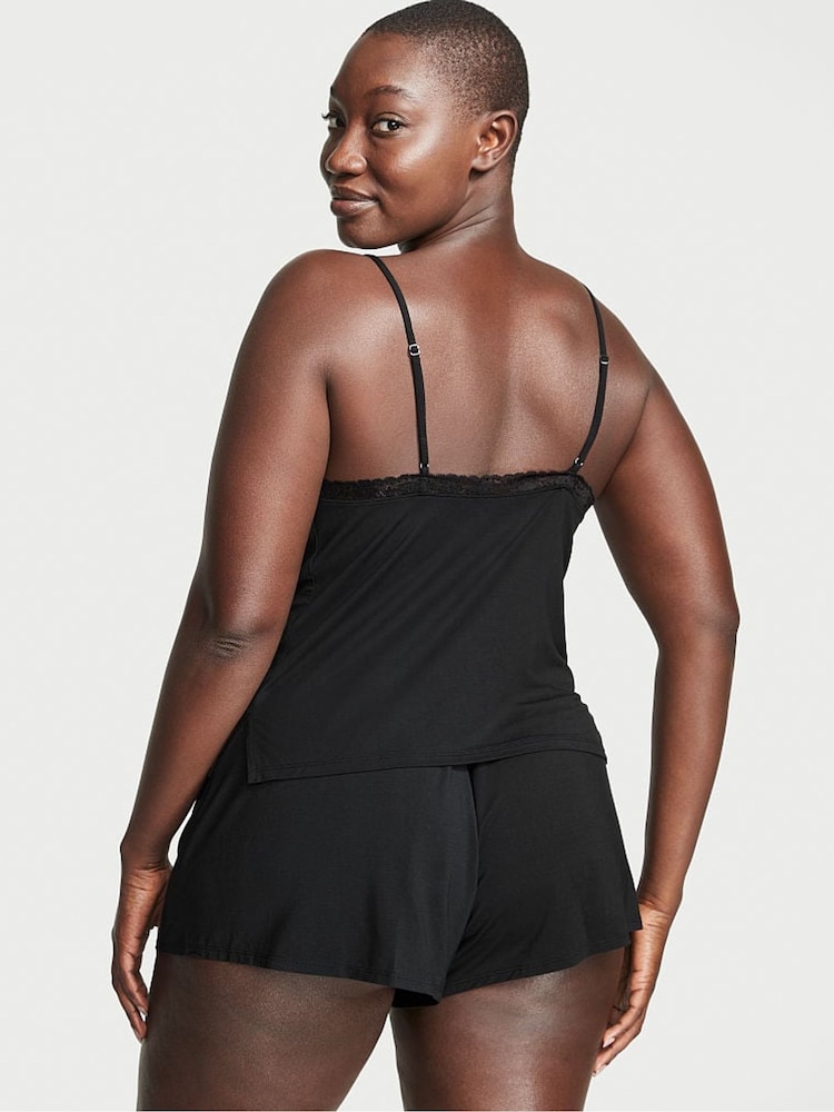 Victoria's Secret Pure Black Stretch Modal Cami Set - Image 2 of 3