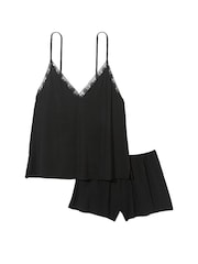 Victoria's Secret Pure Black Stretch Modal Cami Set - Image 3 of 3