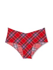 Victoria's Secret Lipstick Red Beautiful Tartan Smooth Cheeky Knickers - Image 3 of 3