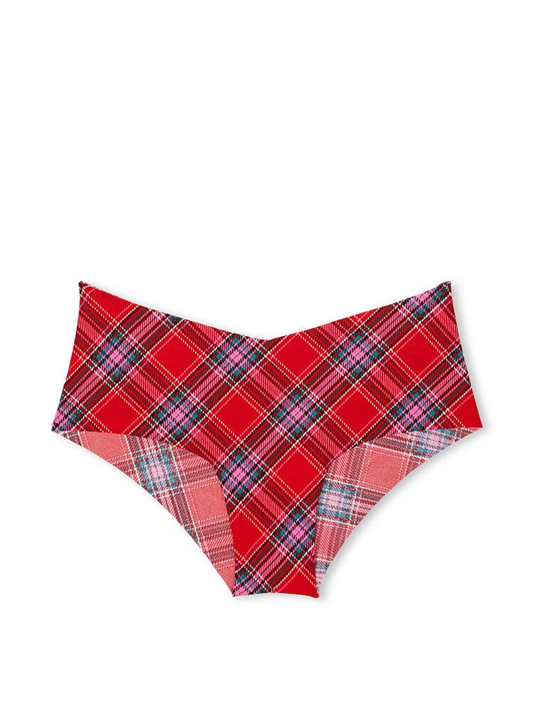 Victoria's Secret Lipstick Red Beautiful Tartan Smooth Cheeky Knickers - Image 3 of 3
