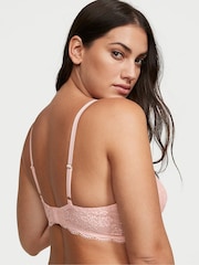 Victoria's Secret Purest Pink Lace Half Pad Plunge Bra - Image 2 of 4