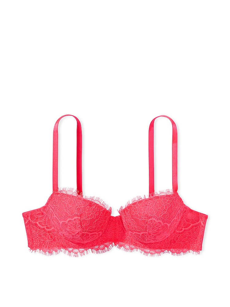 Victoria's Secret Hottie Pink Lace Lightly Lined Demi Bra - Image 3 of 3