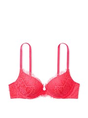 Victoria's Secret Hottie Pink Lace Push Up Bra - Image 3 of 3