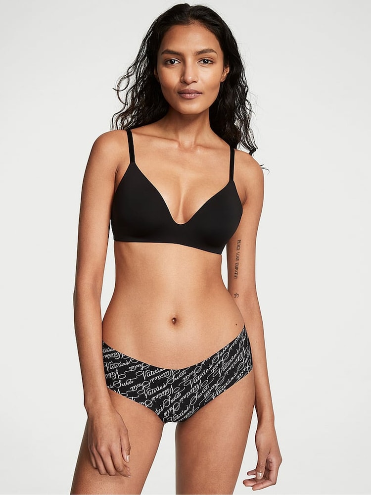 Victoria's Secret Black Victoria Script Smooth Knickers - Image 1 of 3 Victoria's Secret Black Victoria Script Smooth Knickers - Image 1 of 3