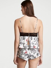 Victoria's Secret Porcelain Toile Stretch White Satin Cami Set - Image 2 of 3