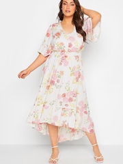 Yours Curve Cream High Low Midi Dress - Image 2 of 4