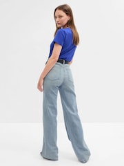 Gap Light Blue High Waisted Stride Wide Leg Jeans - Image 2 of 6
