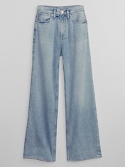 Gap Light Blue High Waisted Stride Wide Leg Jeans - Image 6 of 6