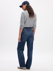 Gap Dark Indigo Blue Dark Indigo High Waisted Straight 90s Loose Jeans - Image 3 of 12