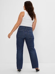 Gap Dark Indigo Blue Dark Indigo High Waisted Straight 90s Loose Jeans - Image 6 of 12