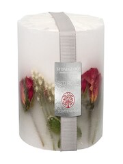 Stoneglow White Natures Gift  Red Rose  Pillar Candle - Image 1 of 1