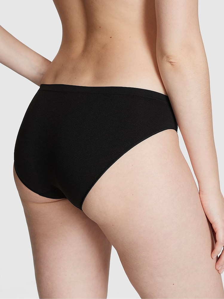 Victoria's Secret PINK Pure Black Seamless Bikini Knickers - Image 2 of 3