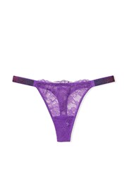 Victoria's Secret Violetta Purple Lace Thong Shine Strap Knickers - Image 1 of 1