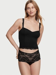 Victoria's Secret Black Stretch Modal Cami and Knicker Set - Image 1 of 3