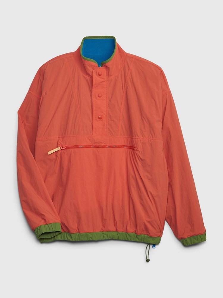 Gap Blue & Orange Unisex Sean Wotherspoon Reversible Half-Zip Fleece Pullover - Image 6 of 6