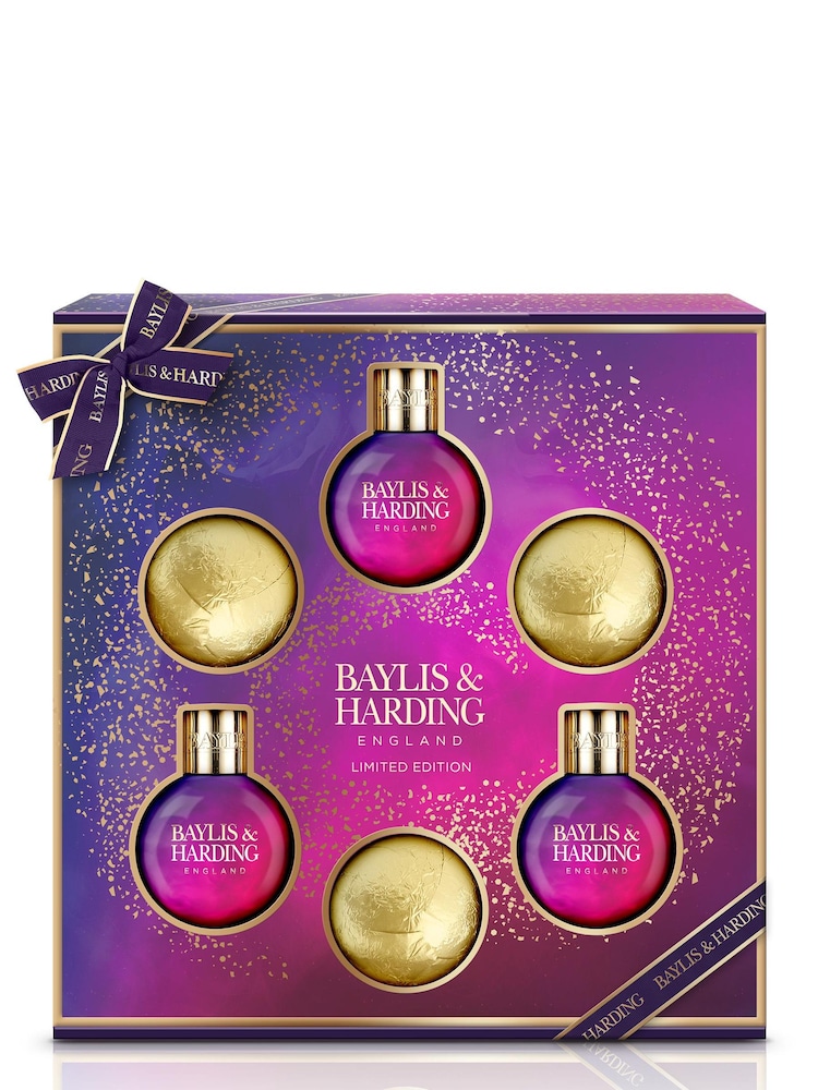 Baylis & Harding Midnight Fig and Pomegranate Festive Bauble Bath  Shower Gift Set - Image 1 of 4