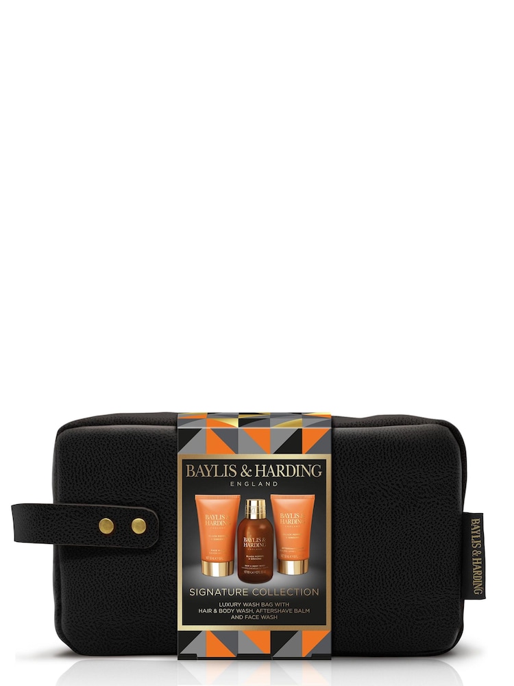 Baylis & Harding Black Pepper and Ginseng Mens Luxury Wash Bag Gift Set - Image 1 of 4