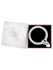 Lipsy Jewellery Silver Cupchain Heart T Bar Bracelet - Gift Boxed - Image 1 of 2