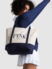 Victoria's Secret PINK Nude Canvas Tote - Image 2 of 5