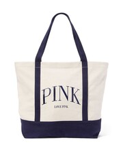 Victoria's Secret PINK Nude Canvas Tote - Image 3 of 5