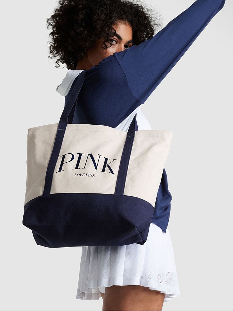 Victoria's Secret PINK Nude Canvas Tote - Image 5 of 5