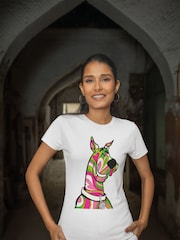 Brands In White Warner Bros 100th Celebration Scooby Doo Swirly Women White T-Shirt - Image 1 of 3