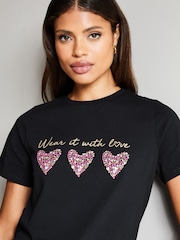 Wear it with Love Black T-Shirt - Image 4 of 4