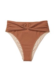 Victoria's Secret Toasted Sugar Brown High Waisted Shimmer Swim Bikini Bottom - Image 3 of 4
