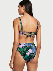 Victoria's Secret Black Palm Non Padded Swim Bikini Top - Image 2 of 3