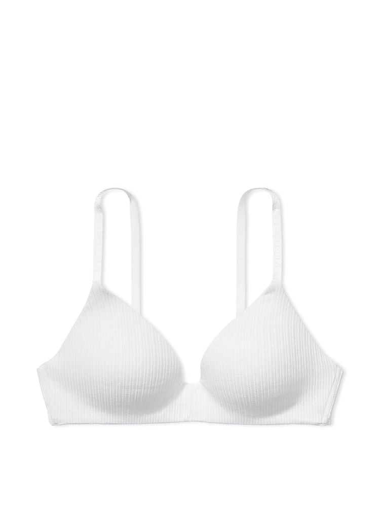 Victoria's Secret White Ribbed Non Wired Lightly Lined Bra - Image 3 of 3