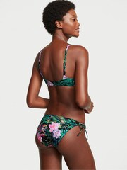 Victoria's Secret Black Palm Tie Side Swim Bikini Bottom - Image 2 of 3