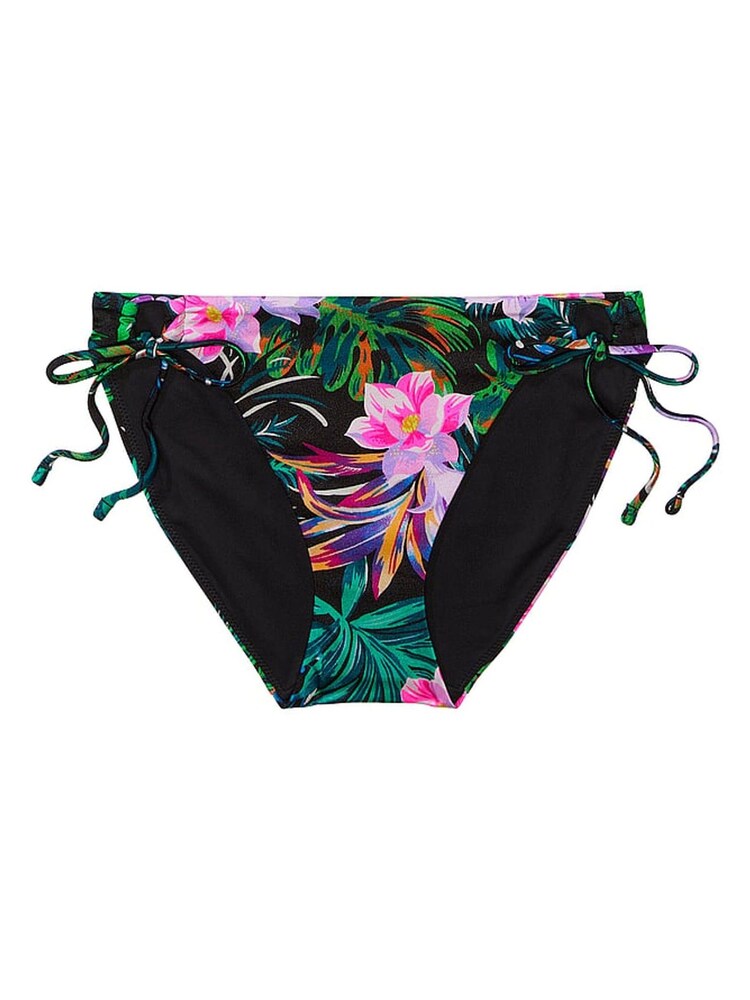 Victoria's Secret Black Palm Tie Side Swim Bikini Bottom - Image 3 of 3