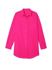 Victoria's Secret Forever Pink Oversized Linen Shirt Cover Up - Image 3 of 3