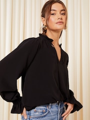 Friends Like These Langärmelige Bluse mit Bindung am Hals​​​​​​​ - Bild 1 von 4