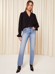 Friends Like These Langärmelige Bluse mit Bindung am Hals​​​​​​​ - Bild 3 von 4