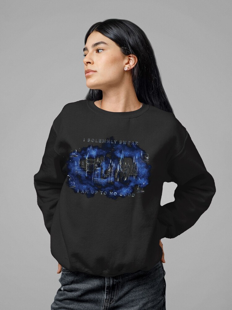 All + Every Black Harry Potter I Solemnly Swear I Am Up To No Good Women's Sweatshirt - Image 1 of 3