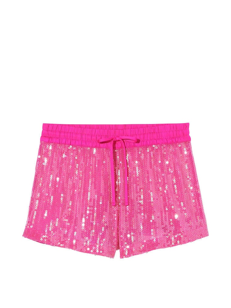 Victoria's Secret Forever Pink Sequin Mesh Shorts - Image 3 of 3