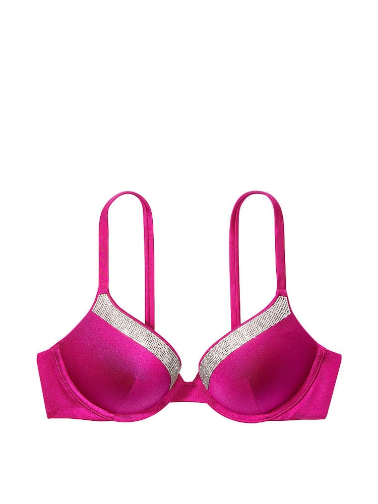 Victoria's Secret Berry Blush Pink Push Up Shine Strap Swim Bikini Top - Image 3 of 3