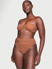 Victoria's Secret Toasted Sugar Brown Strapless Shimmer Swim Bikini Top - Image 1 of 3