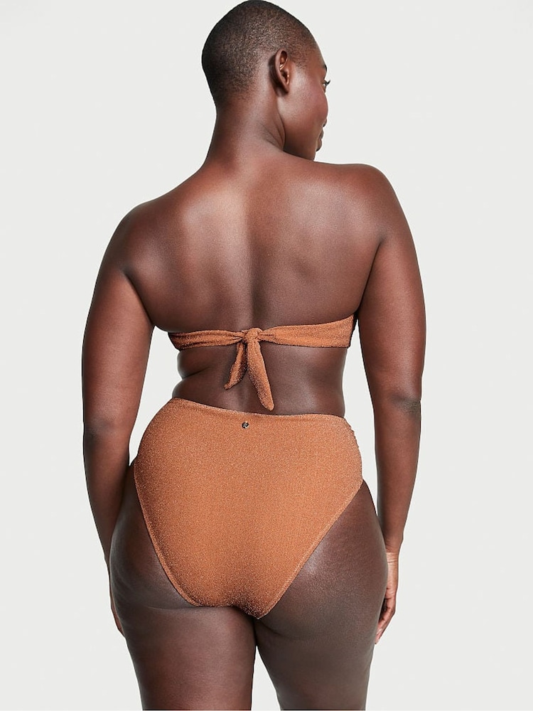 Victoria's Secret Toasted Sugar Brown Strapless Shimmer Swim Bikini Top - Image 2 of 3