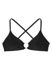 Victoria's Secret Nero Black Cross Over Shimmer Swim Bikini Top - Image 3 of 3