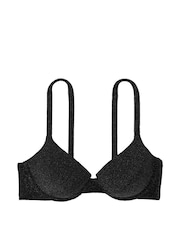 Victoria's Secret Nero Black Push Up Shimmer Swim Bikini Top - Image 3 of 4