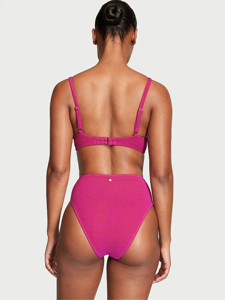 Victoria's Secret Forever Pink Push Up Shimmer Swim Bikini Top - Image 2 of 3