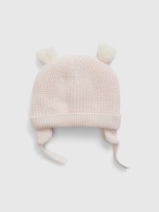 Gap Pink Sherpa Fleece Lined Baby Beanie Hat - Image 1 of 1