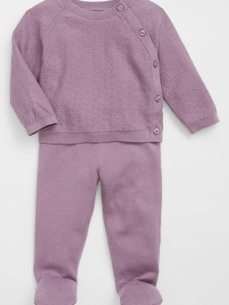 Gap Purple Two-Piece Long Sleeve Jumper Outfit Set - Image 2 of 3